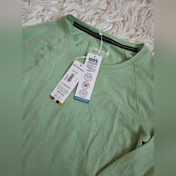 Smartwool Women's Classic All-Season Merino Base Layer Long Sleeve Pistachio S - Picture 2 of 6